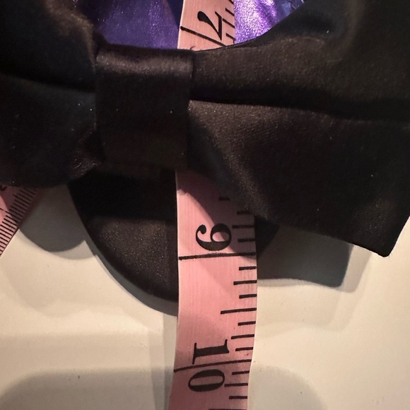 Steve Madden Black Satin Stiletto Heels with Bow - Picture 5 of 7